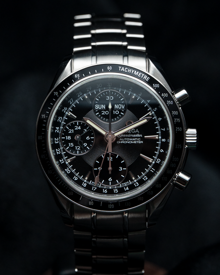 No Reserve - 2015 Omega Speedmaster Day-Date 40MM Black Dial Steel Bracelet (3220.50.00)