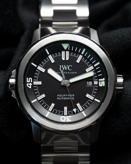 No Reserve - 2019 IWC Schaffhausen Aquatimer 42MM Black Dial Steel Bracelet (IW329002)