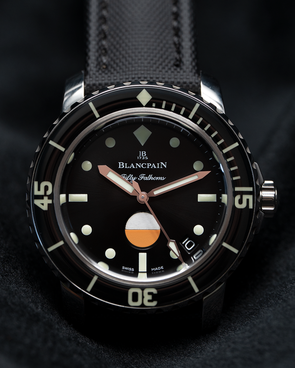 2018 Blancpain Fifty Fathoms Mil-Spec L.E. 40.3MM Black Dial Textile Strap (5008-1130-B52A)