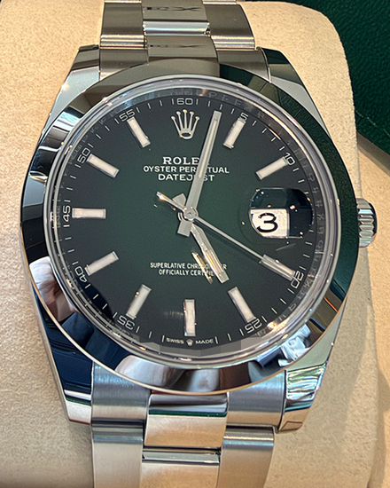 2026 Rolex Datejust 41MM Green "Ombré" Dial Oyster Bracelet (126300)