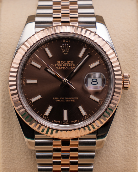 2018 Rolex Datejust 41MM Chocolate Dial Two-Tone Jubilee Bracelet (126331)
