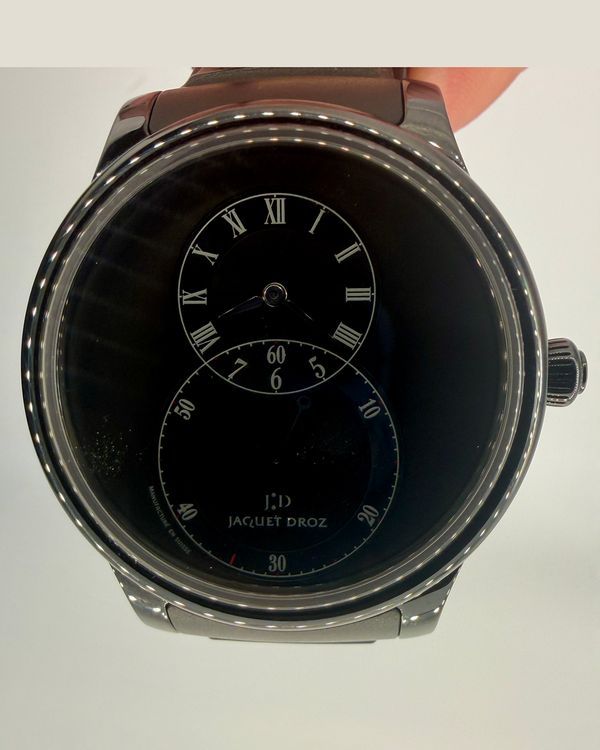 Jaquet Droz Grande Seconde 44MM Black Dial Rubber Strap (J003035211)