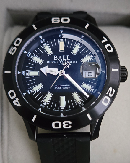 2018 Ball Fireman 42MM Black Dial Rubber Strap (DM3090A-P4J-BK)