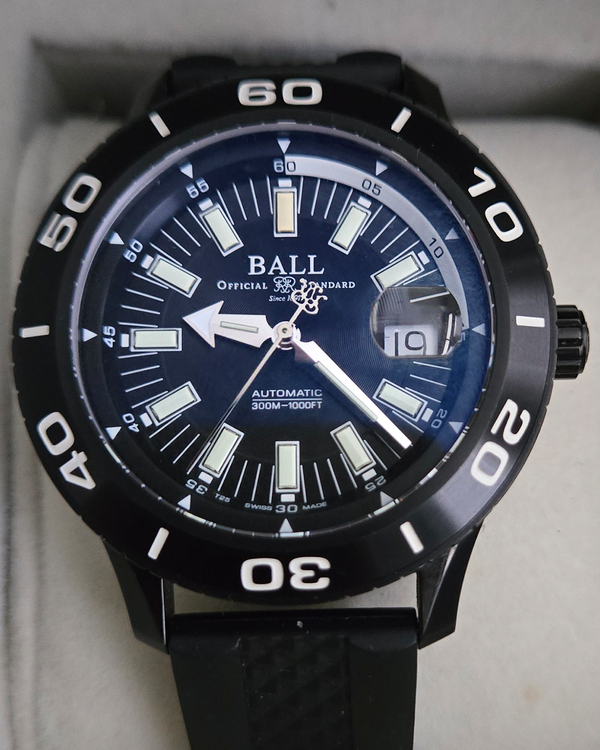 2018 Ball Fireman 42MM Black Dial Rubber Strap (DM3090A-P4J-BK)