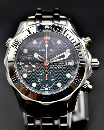 2006 Omega Seamaster 300M Chrono Diver 41.5MM Blue Dial Steel Bracelet (2598.80.00)