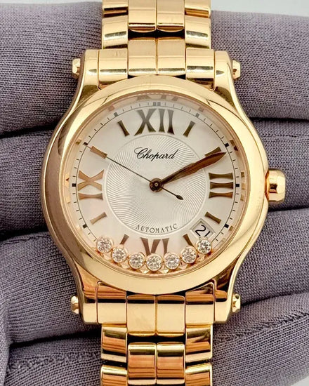 Chopard Happy Sport 36MM Silver Dial Rose Gold Bracelet (27/4808-5002)