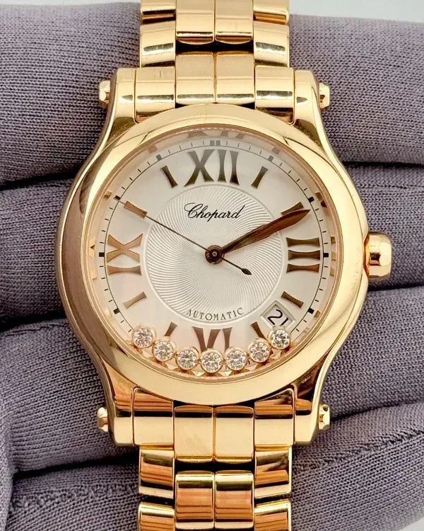 Chopard Happy Sport 36MM Silver Dial Rose Gold Bracelet (27/4808-5002)