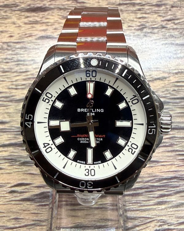 2026 Breitling Superocean 42MM Black Dial Steel Bracelet (A17375)