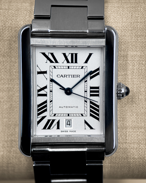 No Reserve - 2013 Cartier Tank XL 31MM Silver Dial Steel Bracelet (W5200028)
