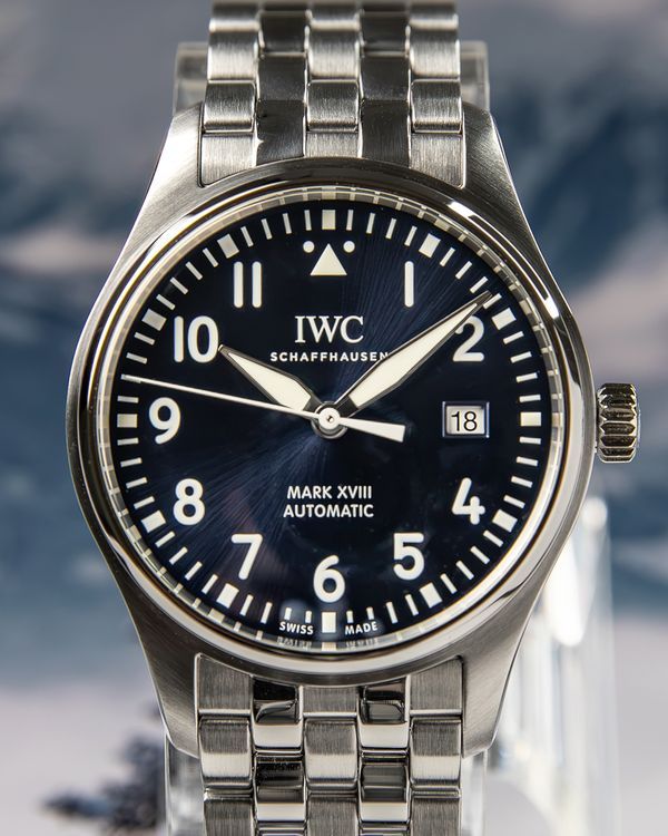 2021 IWC Schaffhausen Pilot Mark XVIII "Le Petit Prince" 40MM Blue Dial Steel Bracelet (IW327016)