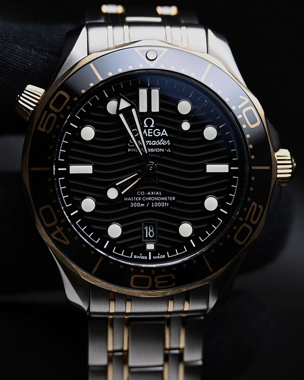 2019 Omega Seamaster Diver 300M 42MM Black Dial Two-Tone Bracelet (210.20.42.20.01.002)