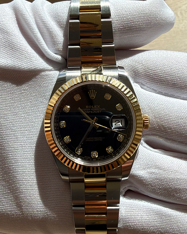 2020 Rolex Datejust 41MM Black Dial Two-Tone Oyster Bracelet (126333)