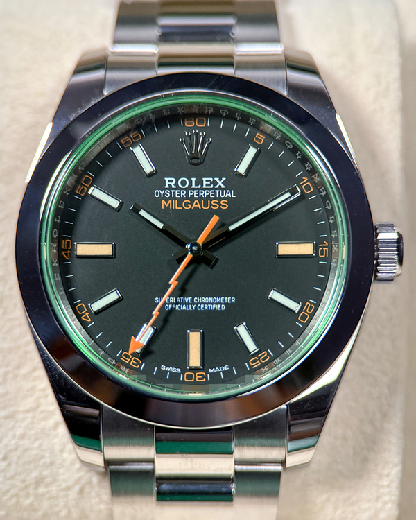 No Reserve - 2022 Rolex Milgauss 40MM Black Dial Oyster Bracelet (116400GV)