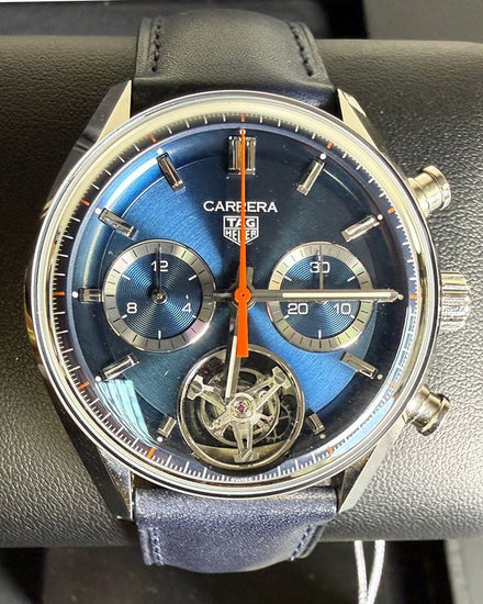 2024 Tag Heuer Carrera 42MM Blue Dial Leather Strap (CBS5010.FC6543)