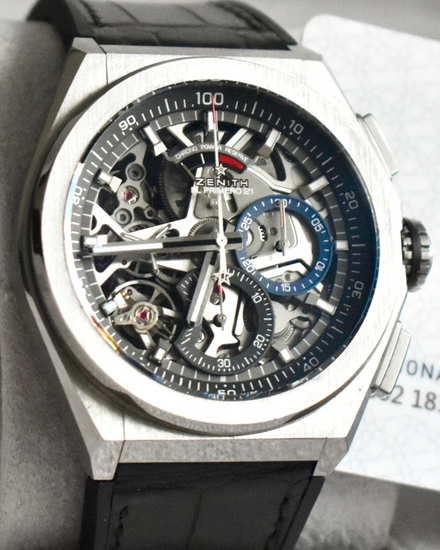 Zenith Defy El Primero 21 44MM Skeleton Dial Leather Strap (95.9000.9004/78.R582)