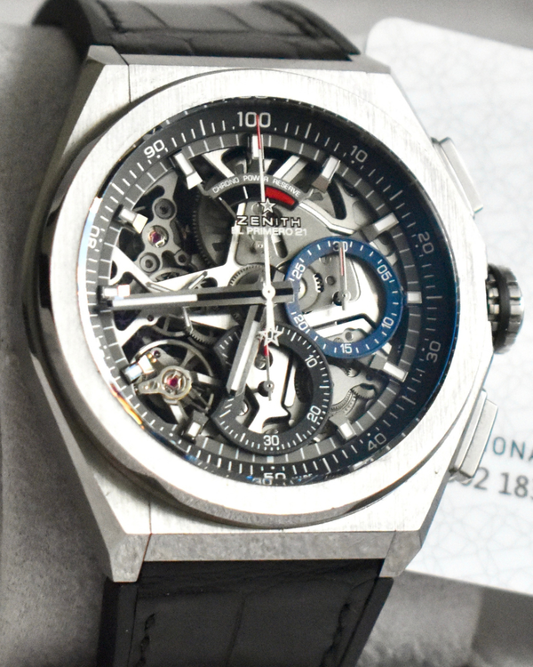 Zenith Defy El Primero 21 44MM Skeleton Dial Leather Strap (95.9000.9004/78.R582)