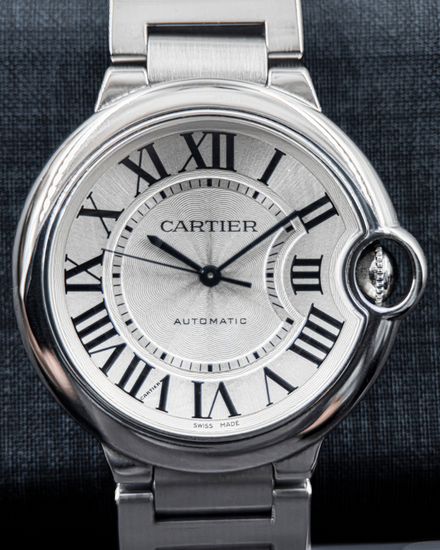 No Reserve - 2014 Cartier Ballon Bleu 36MM Silver Dial Steel Bracelet (W6920046)