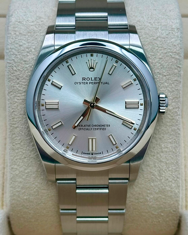 2024 Rolex Oyster Perpetual 36MM Silver Dial Oyster Bracelet (126000)