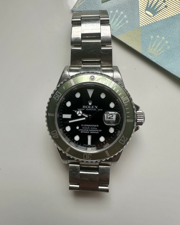 2006 Rolex Submariner Date "Kermit" 40MM Black Dial Oyster Bracelet (16610LV)