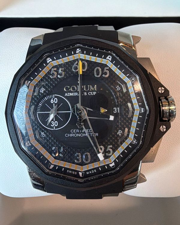Corum Admiral's Cup Seafender 48MM Black Dial Rubber Strap (960.101.04/0231 AN14)