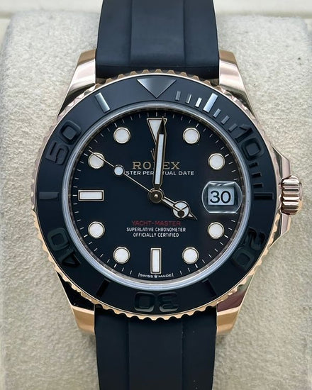 2021 Rolex Yacht-Master 37MM Black Dial Oysterflex Strap (268655)