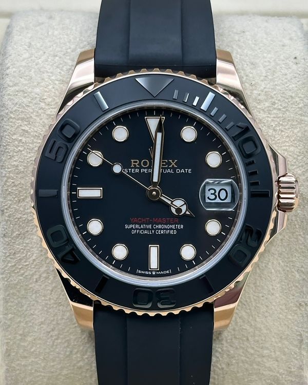 2021 Rolex Yacht-Master 37MM Black Dial Oysterflex Strap (268655)