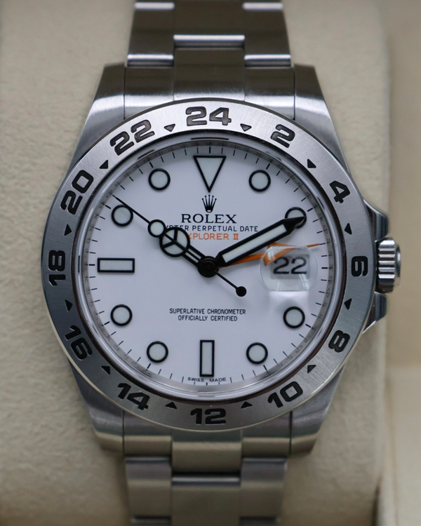No Reserve - 2014 Rolex Explorer II "Polar" 42MM White Dial Oyster Bracelet (216570)