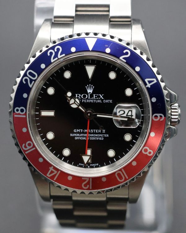 2004 Rolex GMT-Master II “Coke” 40MM Black Dial Oyster Bracelet (16710)