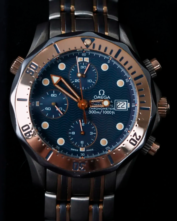 No Reserve - Omega Seamaster Diver 300M 41.5MM Blue Dial Two-Tone Bracelet (2296.80)