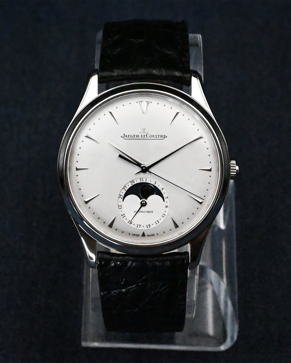 2020 Jaeger-LeCoultre Master Ultra Thin Moon 39MM Silver Dial Leather Strap (Q1368420)