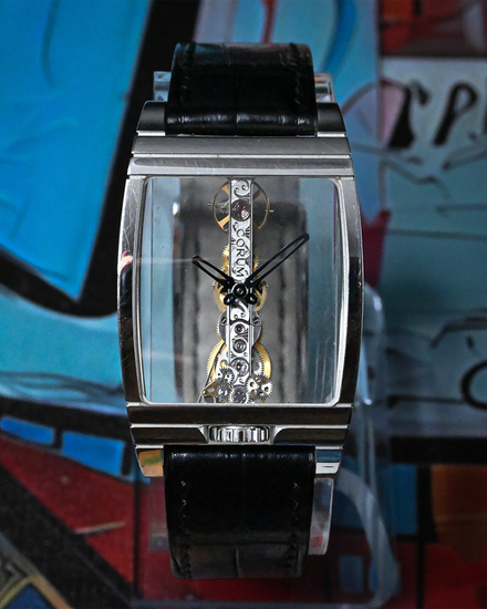 Corum Golden Bridge 32MM Skeleton Dial Leather Strap (113.550.59)