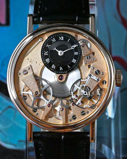 2016 Breguet Tradition 37MM Skeleton Dial Leather Strap (7027BR/R9/9V6)
