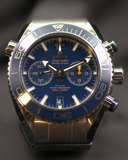 No Reserve - Omega Seamaster Planet Ocean 600M Chronograph 45.5MM Blue Dial Steel Bracelet (215.30.46.51.03.001)