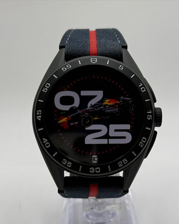 No Reserve - 2024 Tag Heuer Connected Calibre E4 X Oracle Red Bull Racing Edition 45MM "Season" Digital Dial Rubber Strap (SBR8A80.EB0365)