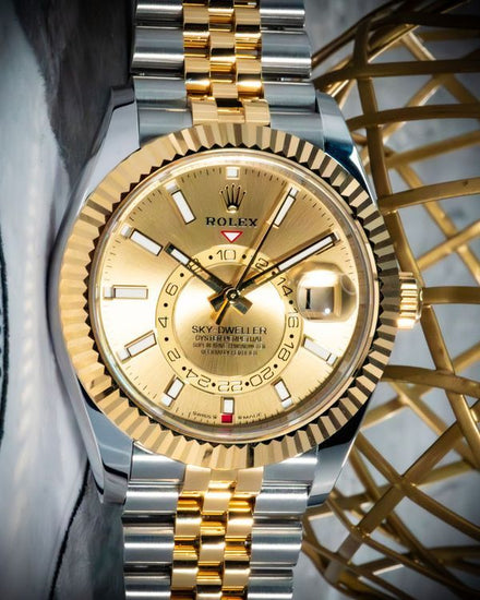 2025 Rolex Sky-Dweller 42MM Champagne Dial Two-Tone Jubilee Bracelet (336933)