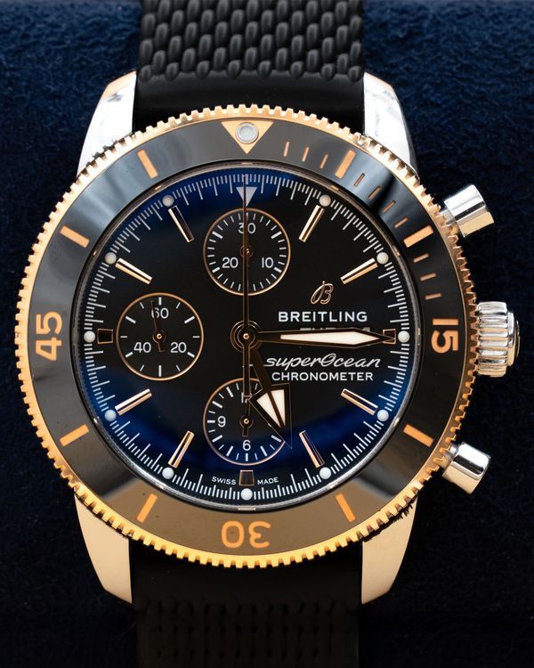 2021 Breitling Superocean Heritage Chronograph 44MM Black Dial Rubber Strap (U13313121B1S1)