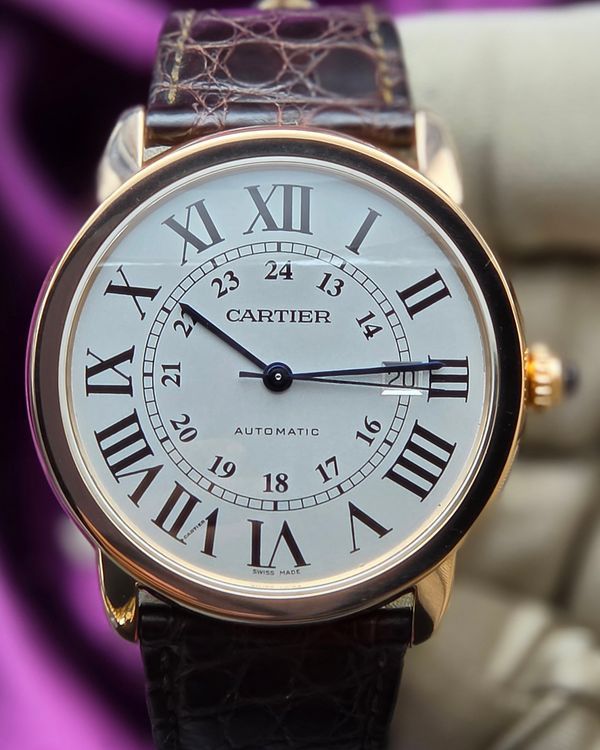 2021 Cartier Ronde De Cartier 42MM White Dial Leather Strap (W6701009)