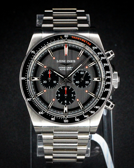 No Reserve - 2025 Longines Conquest Chronograph "Ski Edition" L.E. 42MM Grey Dial Steel Bracelet (L3.836.4.52.9)