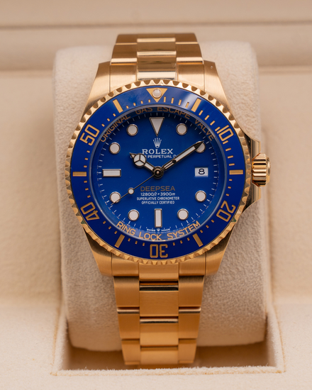 2024 Rolex Sea-Dweller Deepsea 44MM Blue Dial Yellow Gold Oyster Bracelet (136668LB)