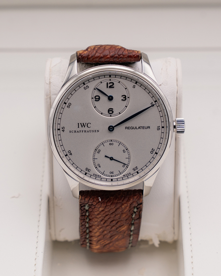 2007 IWC Schaffhausen Portugieser Regulateur 43MM White Dial Leather Strap (IW544401)