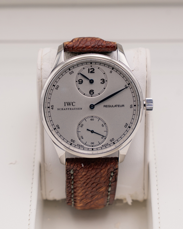 2007 IWC Schaffhausen Portugieser Regulateur 43MM White Dial Leather Strap (IW544401)