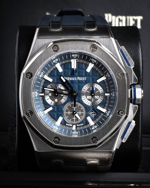 2020 Audemars Piguet Royal Oak Offshore 42MM Blue Dial Rubber Strap (26480TI.OO.A027CA.01)