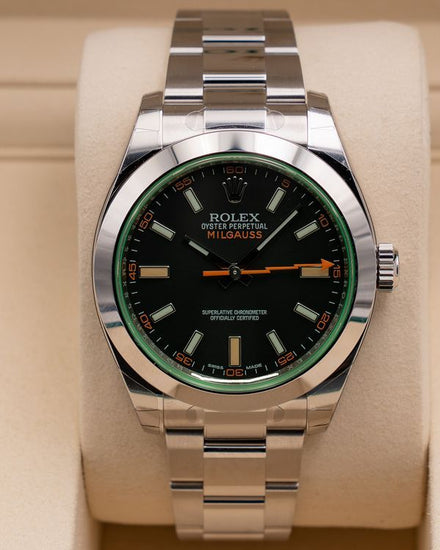 2018 Rolex Milgauss 40MM Black Dial Oyster Bracelet (116400)