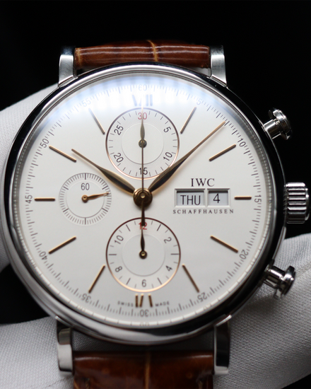 2018 IWC Schaffhausen Portofino 42MM Silver Dial Leather Strap (IW391022)