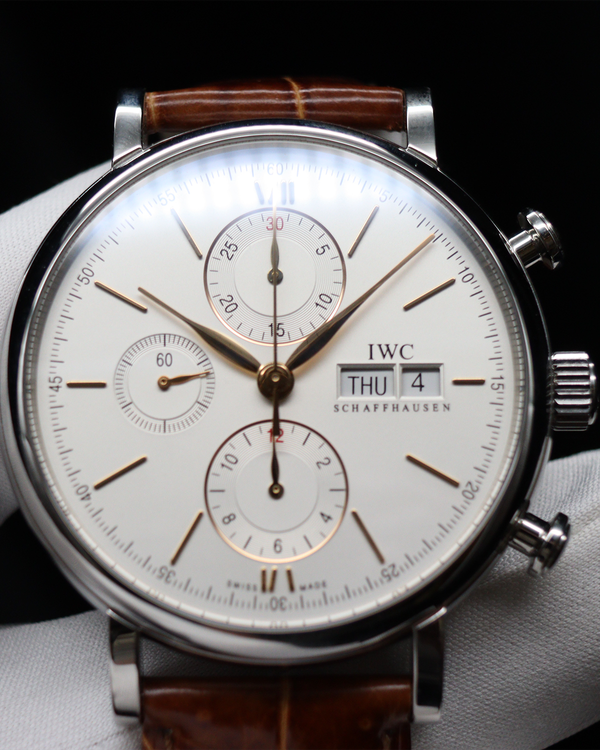2018 IWC Schaffhausen Portofino 42MM Silver Dial Leather Strap (IW391022)