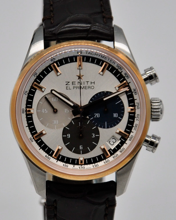 Zenith El Primero 400 38MM Silver Dial Leather Strap (51.2150.400/69.C713)