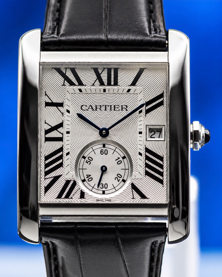 No Reserve - 2019 Cartier Tank MC 34.3MM Silver Dial Leather Strap (W5330003)