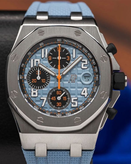 2022 Audemars Piguet Royal Oak Offshore 42MM Ice Blue Dial Rubber Strap (26238ST.OO.A340CA.01)