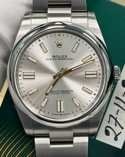 2024 Rolex Oyster Perpetual 41MM Silver Dial Oyster Bracelet (124300)