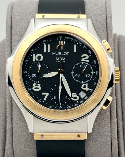 Hublot Classic MDM Chronograph 40MM Black Dial Rubber Strap (1810.2)